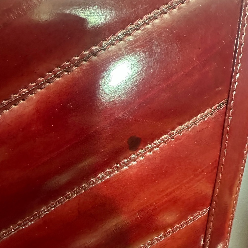 Elegant Burgundy EEL skin vintage Attaché SET - Picture 7 of 15